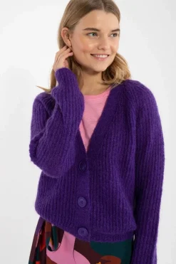 Danadorable Wool Cardigan Purple