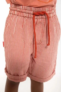 Danalfred Searsucker Shorts Chalk/Bright Red