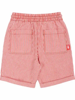 Danalfred Searsucker Shorts Chalk/Bright Red