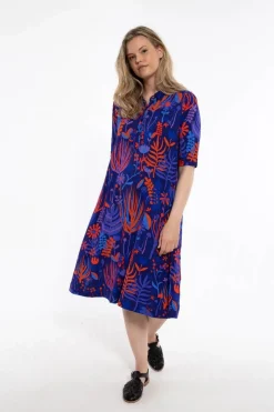 Dananemone Viscose Dress Deep Marine Walkabout