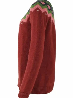 Dananne Wool Sweater Red Wine/Old Rose/Fall Jungle