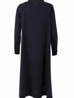 Danapril Ls Searsucker Dress Black/Marine