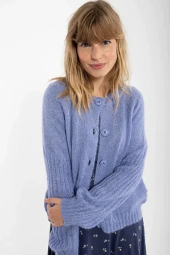 Danarnaq Wool Cardigan Ice Viola