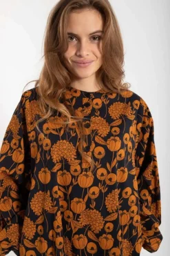 Danatelier Shirt Dk Navy/Occer Hortensia