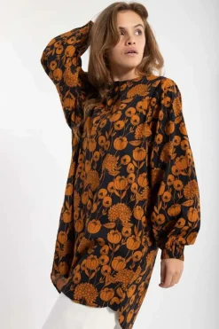Danatelier Shirt Dk Navy/Occer Hortensia