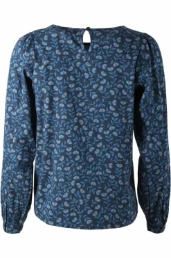 Danebette Poplin Shirt Marine/Cold Blue Fleurie