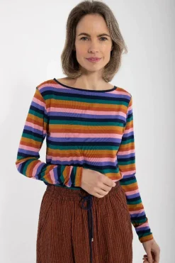 Daneboat Neck Ls Viscose Tee Takeiteasy