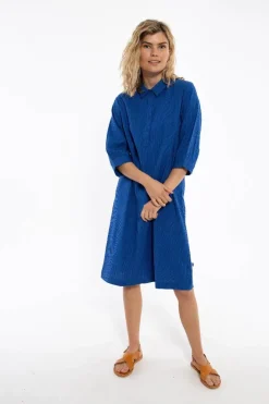 Danecarnation Searsucker Dress Deep Marine/Klein Blue