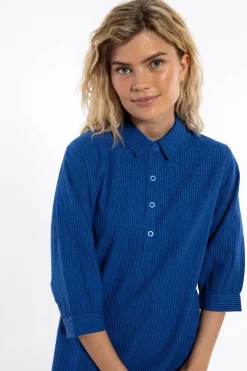 Danecarnation Searsucker Dress Deep Marine/Klein Blue