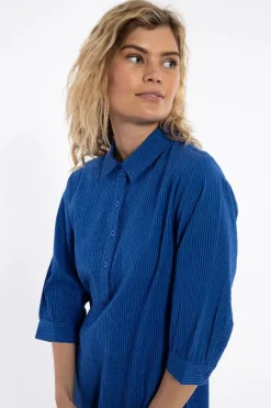 Danecarnation Searsucker Dress Deep Marine/Klein Blue