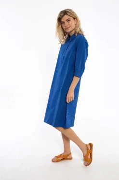 Danecarnation Searsucker Dress Deep Marine/Klein Blue