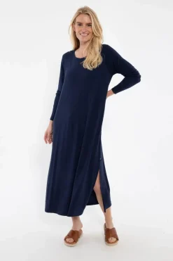 Danecasilda Ls Viscose Dress Navy
