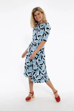 Danecharlotte Cotton Dress Light Blue Stork