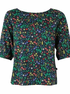 Danecremant Poplin Shirt Dk Navy Botanical