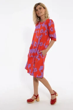 Danedal Dress Soft Viola/Bright Red Bloom Boom
