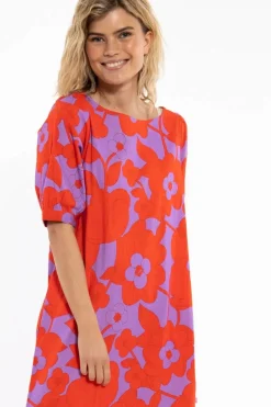 Danedal Dress Soft Viola/Bright Red Bloom Boom
