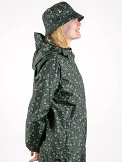 Danedith Rainjacket Black/Khaki Fleurie