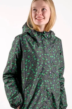 Danedith Rainjacket Black/Khaki Fleurie