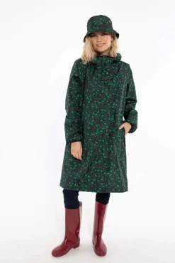 Danedith Rainjacket Black/Khaki Fleurie