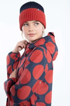 Danedith Rainjacket Dk Navy/Dk Rust Megadot