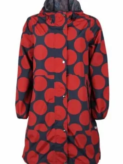 Danedith Rainjacket Dk Navy/Dk Rust Megadot