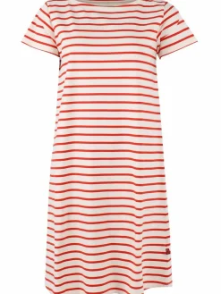 Danedomingo Heavy Cotton Dress Chalk/Bright Red