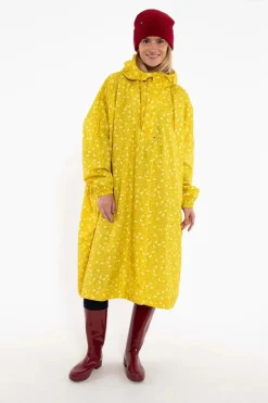 Danedream Drops Rain Poncho Dark Yellow Fleurie