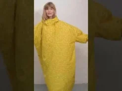 Danedream Drops Rain Poncho Dark Yellow Fleurie