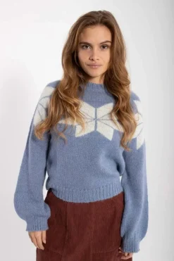Danefantastic Flakes Wool Sweater Porcelaine/Chalk