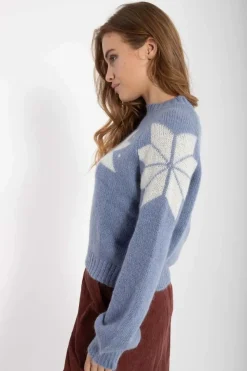 Danefantastic Flakes Wool Sweater Porcelaine/Chalk
