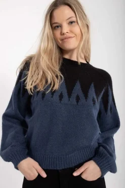 Danefantastic Icicles Wool Sweater Black/Marine