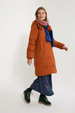 Daneget Down Winter Coat Rust