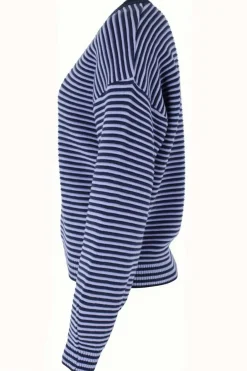 Danegold 3D Crotchet Knit Sweater Dark Navy/Ice Viola
