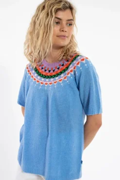 Danegooddeed Wool Sweater Tee Iceblue