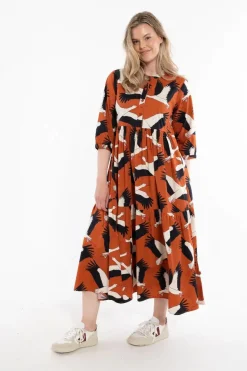 Danegoodie Dress Rust Big Stork