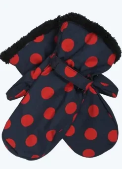 Danehandy Mittens Dark Navy/Dark Rust Dots