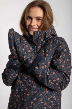Danehandy Mittens Navy Fleurie