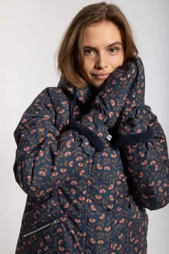 Danehandy Mittens Navy Fleurie
