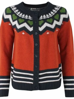 Danehareskov Cardigan Brick/Dk Navy/Chalk