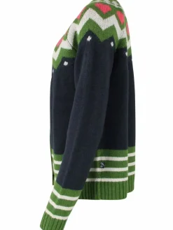 Danehareskov Cardigan Dk Navy/Fall Jungle/Chalk
