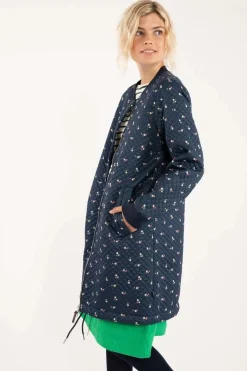 Danehella Thermo Coat Navy Mini Flower
