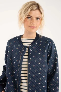 Danehella Thermo Coat Navy Mini Flower
