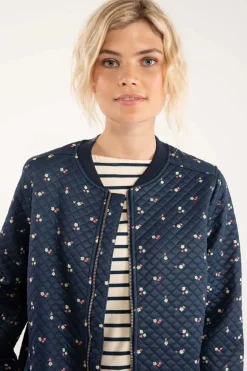 Danehella Thermo Coat Navy Mini Flower