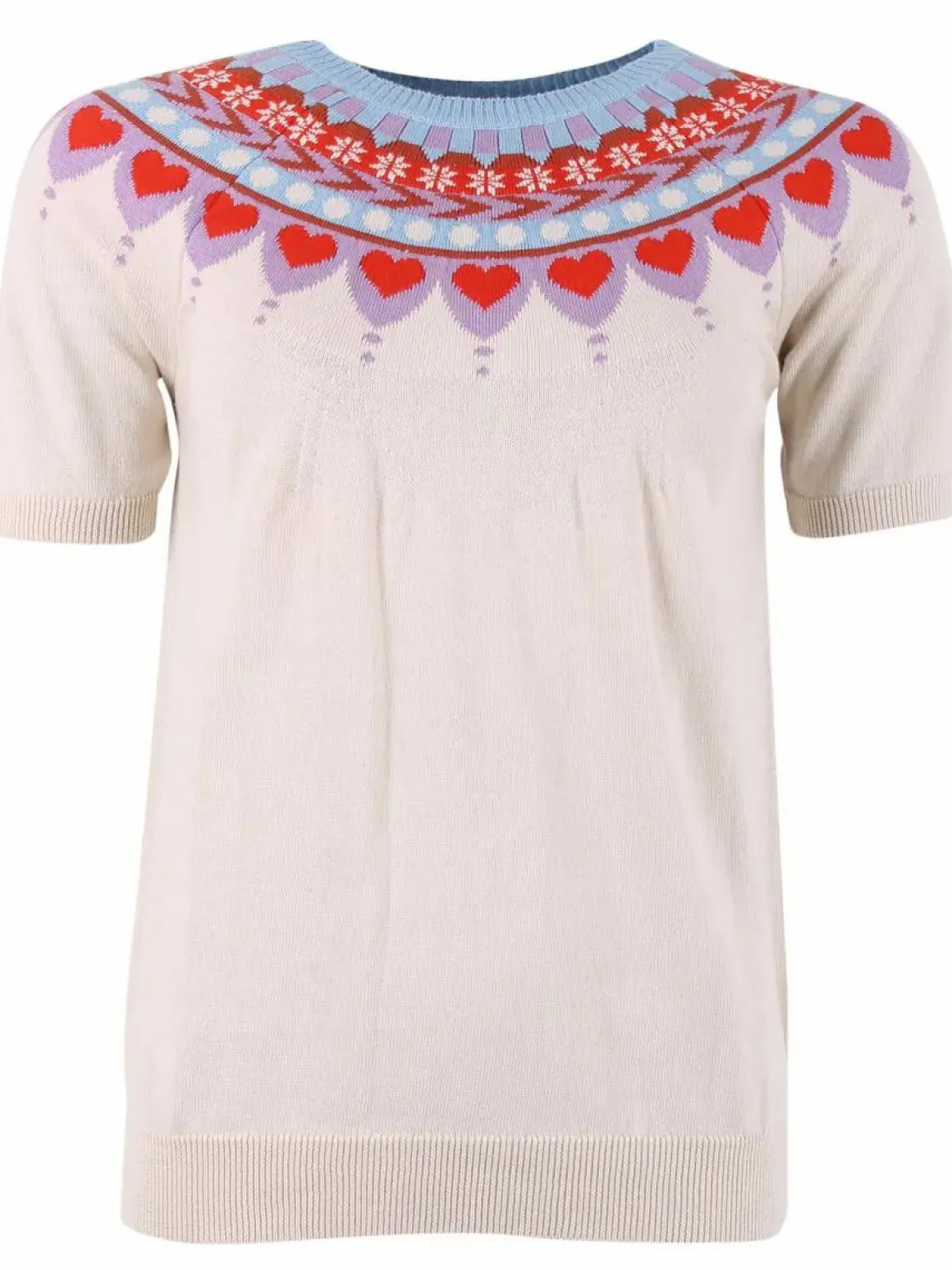 Danehope Cotton Knit Sweater Tee Chalk
