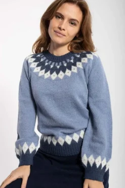 Danehot Stove Mohair Sweater Porcelaine/Chalk/Marine