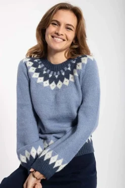Danehot Stove Mohair Sweater Porcelaine/Chalk/Marine