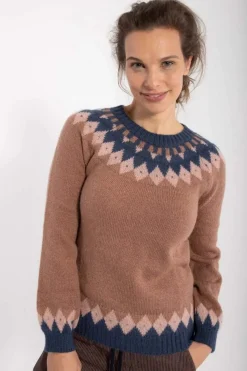 Danehot Stove Mohair Sweater Beige Rose/Powder Rose/Marine