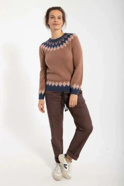 Danehot Stove Mohair Sweater Beige Rose/Powder Rose/Marine