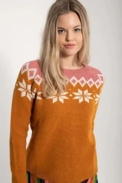 Danehytte Wool Sweater Occer/Chalk/Old Rose