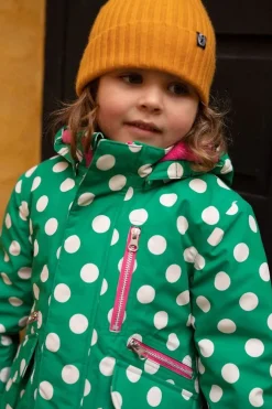 Danekirstine Winter Jacket Green/Chalk Dots